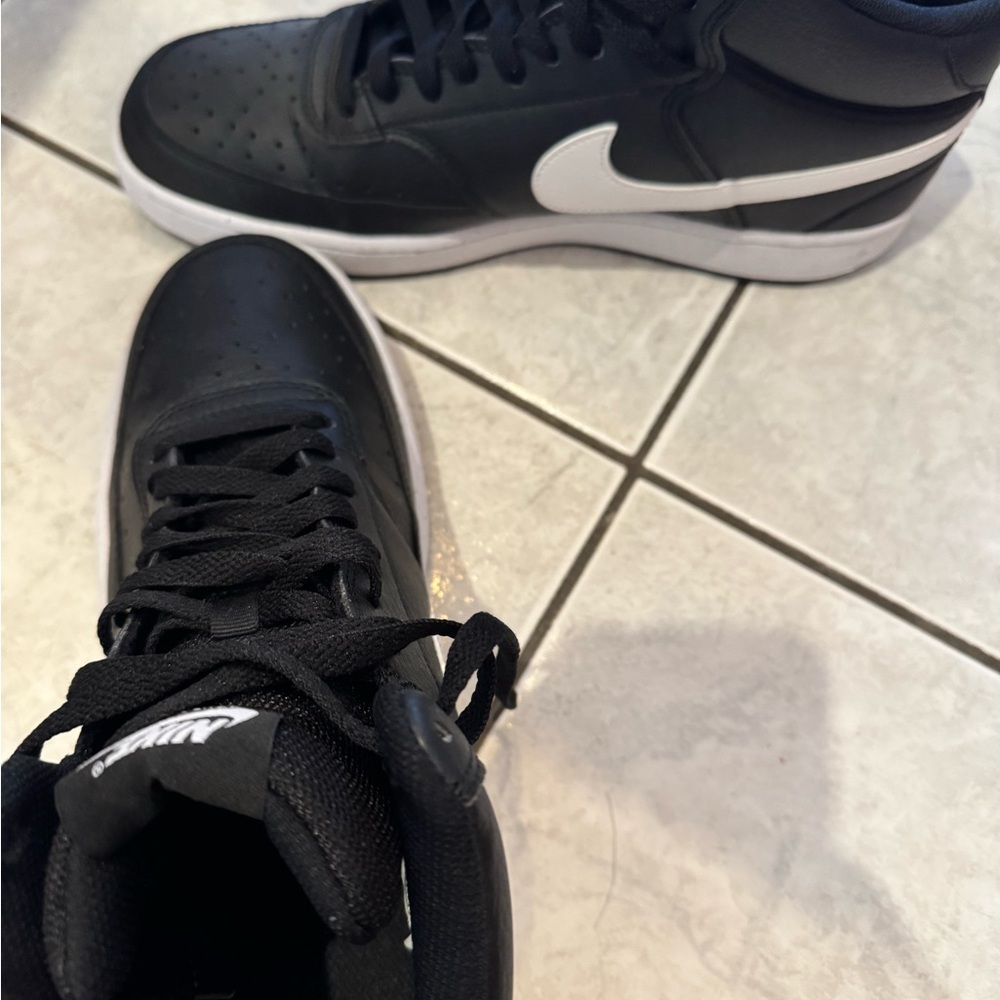 Nike Court Vision Mid Black with White Sole perfect condition size 11 - Picture 4 of 8